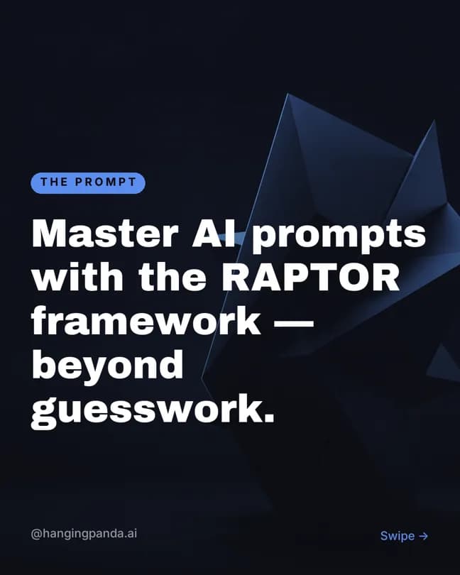 HangingPanda AI — Master AI prompts with the RAPTOR framework — beyond guesswork.